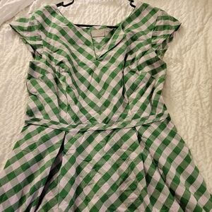 EShakti Green Gingham Dress  12